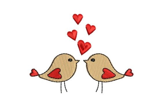 Couple in Love Embroidery Design