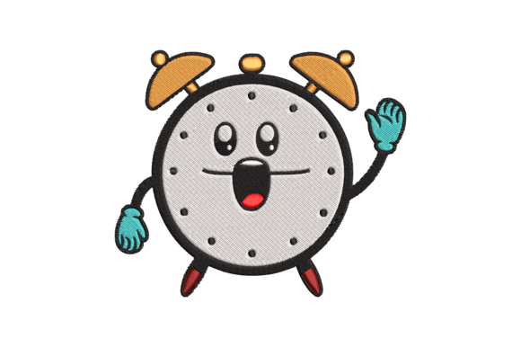 Funny Alarm Clock Embroidery
