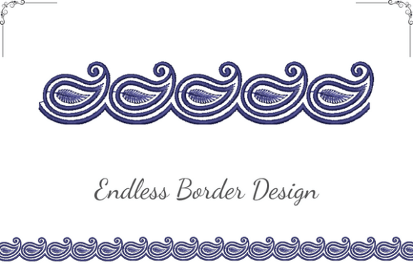 Mango Border Embroidery Design