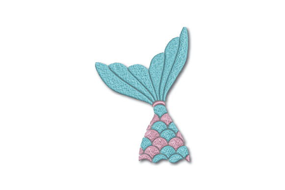 Mermaid Tail Embroidery Design
