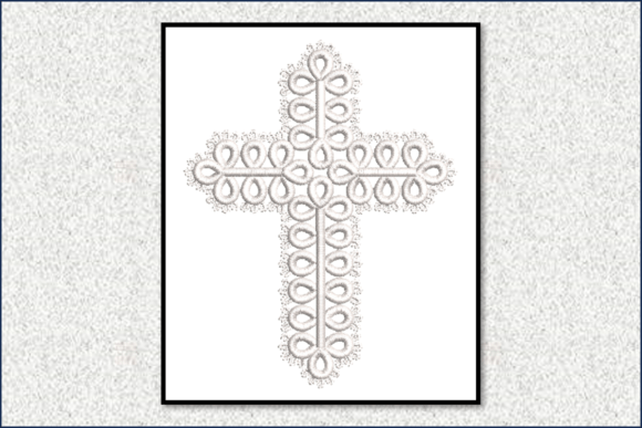 Tatted Cross Embroidery Design