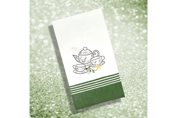 Tea Time 3 Embroidery Design
